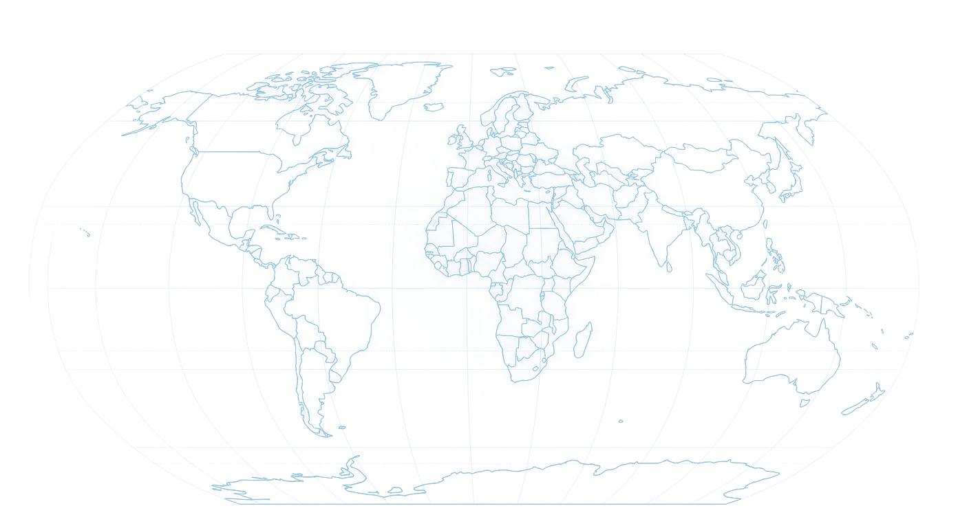 World map with the locations of the YachtingStack team and its clients